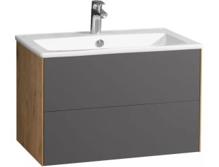 Тумба под раковину Акватон Сохо 75см дуб веллингтон/графит 1A258101AJA00